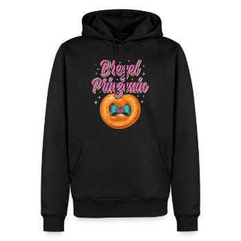 BREZEL PRINCESS Munich Folk Festival Femmes - Sweat à capuche Premium bio Homme - noir - Devant - Nico (187cm)