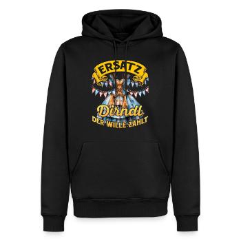 Festival folklorique de Munich SUBSTITUT DIRNDL LA VOLONTÉ COMPTE - Sweat à capuche Premium bio Homme - noir - Devant - Nico (187cm)