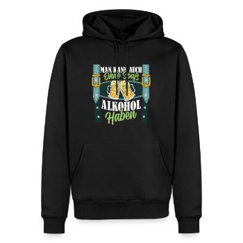 Tente à bière VOUS POUVEZ BOIRE DE L’ALCOOL SANS VOUS AMUSER - Sweat à capuche Premium bio Homme - noir - Devant - Nico (187cm)