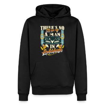 Festival folklorique de Munich IL N’Y A PAS D’ARRÊT D’HOMME - Sweat à capuche Premium bio Homme - noir - Devant - Nico (187cm)