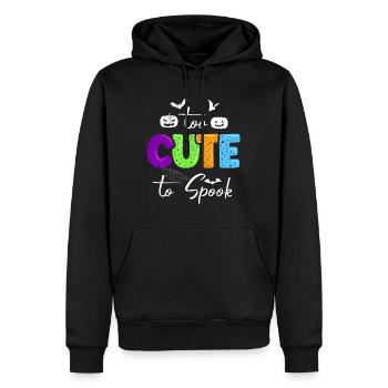 Halloween Kostüm Kinder TOO CUTE TO SPOOK - Männer Premium Bio Hoodie - Schwarz - Vorne - Nico (187cm)