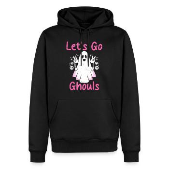 Halloween LET’S GO GHOULS Ghost Girl - Sweat à capuche Premium bio Homme - noir - Devant - Nico (187cm)