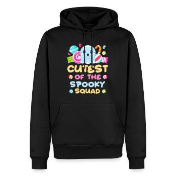 Halloween LE PLUS MIGNON DE L’ESCOUADE EFFRAYANTE Halloween - Sweat à capuche Premium bio Homme - noir - Devant - Nico (187cm)