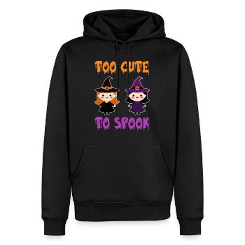 Halloween TROP MIGNON POUR EFFRAYER Drôle Petit - Sweat à capuche Premium bio Homme - noir - Devant - Nico (187cm)