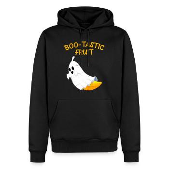 Fête d’Halloween BOO-TASTIC FRUIT Drôle de bananes - Sweat à capuche Premium bio Homme - noir - Devant - Nico (187cm)