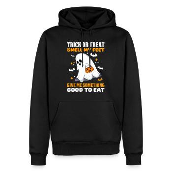 Halloween TRICK OR TREAT SMELL MY FEET Drôle - Sweat à capuche Premium bio Homme - noir - Devant - Nico (187cm)