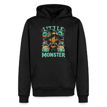 Halloween Costume Kids LITTLE MONSTER Funny - Men’s Premium Organic Hoodie - black - Front - Nico (187cm)