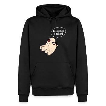 Halloween Kostüm Kinder FRÖHLICHES SPUKEN - Männer Premium Bio Hoodie - Schwarz - Vorne - Nico (187cm)