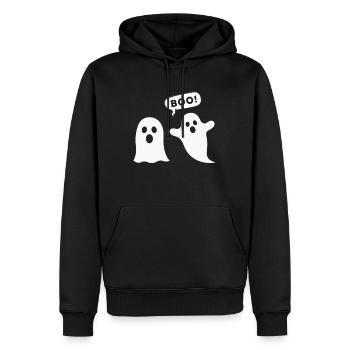 Halloween Party HUI! Halloween Costume Ghosts - Men’s Premium Organic Hoodie - black - Front - Nico (187cm)