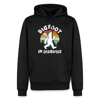 Halloween Kostüm Kinder BIGFOOT IN DISGUISE - Männer Premium Bio Hoodie - Schwarz - Vorne - Nico (187cm)