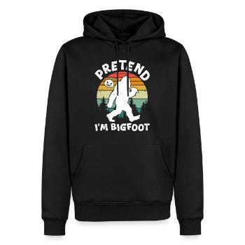 Costume d’Halloween Enfants PRETEND I’M BIGFOOT Drôle - Sweat à capuche Premium bio Homme - noir - Devant - Nico (187cm)