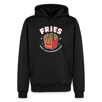 Frittierte Pommes Kartoffel Stäbchen Fast Food - Männer Premium Bio Hoodie - Schwarz - Vorne - Nico (187cm)