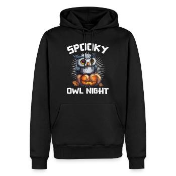 Costume d’Halloween Enfants SPOOKY OWL NIGHT Horreur - Sweat à capuche Premium bio Homme - noir - Devant - Nico (187cm)