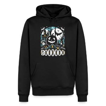 Costume d’Halloween Enfants BOOOOO Drôle Halloween - Sweat à capuche Premium bio Homme - noir - Devant - Nico (187cm)