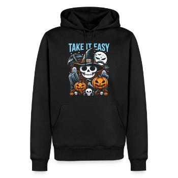 Costume d’Halloween Enfants TAKE IT EASY Fun - Sweat à capuche Premium bio Homme - noir - Devant - Nico (187cm)