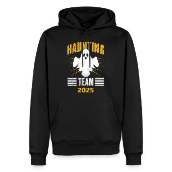 Halloween Kostüm Kinder HAUNTING TEAM 2025 - Männer Premium Bio Hoodie - Schwarz - Vorne - Nico (187cm)
