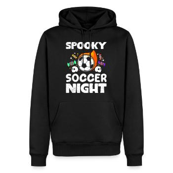 Costume d’Halloween SPOOKY SOCCER NIGHT Fan de football - Sweat à capuche Premium bio Homme - noir - Devant - Nico (187cm)