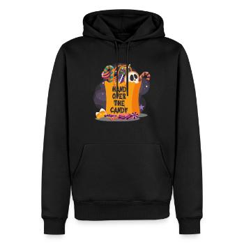 Costume d’Halloween Enfants REMETTRE LE BONBON Drôle - Sweat à capuche Premium bio Homme - noir - Devant - Nico (187cm)