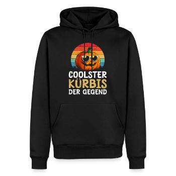 Halloween CITROUILLE LA PLUS COOL DE LA RÉGION Amusant - Sweat à capuche Premium bio Homme - noir - Devant - Nico (187cm)