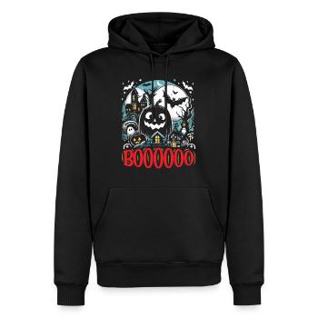 Costume d’Halloween Enfants BOOOOO Drôle Halloween - Sweat à capuche Premium bio Homme - noir - Devant - Nico (187cm)