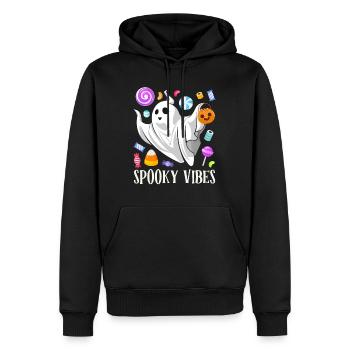 Fête d’Halloween AMBIANCE EFFRAYANTE Drôle Halloween - Sweat à capuche Premium bio Homme - noir - Devant - Nico (187cm)