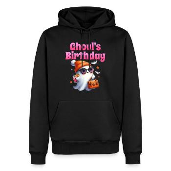 Halloween Enfants GHOUL’S BIRTHDAY Drôle - Sweat à capuche Premium bio Homme - noir - Devant - Nico (187cm)