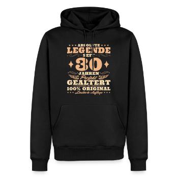 30 Geburtstag Perfekt Gealtert 30 Jahre - Männer Premium Bio Hoodie - Schwarz - Vorne - Nico (187cm)