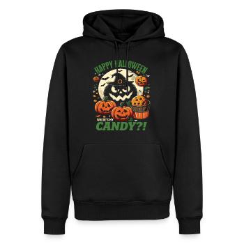 HAPPY HALLOWEEN CANDY?! Lustiges Halloween Kostüm - Männer Premium Bio Hoodie - Schwarz - Vorne - Nico (187cm)