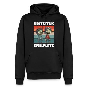 Halloween Kostüm Kinder UNTOTER SPIELPLATZ - Männer Premium Bio Hoodie - Schwarz - Vorne - Nico (187cm)