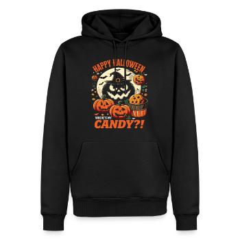 HAPPY HALLOWEEN CANDY?! Lustiges Halloween Kostüm - Männer Premium Bio Hoodie - Schwarz - Vorne - Nico (187cm)