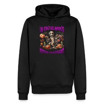 Costume d’Halloween EN MODE HORREUR NOURRITURE SOUHAITÉE - Sweat à capuche Premium bio Homme - noir - Devant - Nico (187cm)