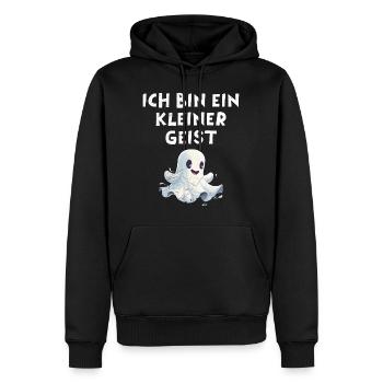 Halloween Party ICH BIN EIN KLEINER GEIST Lustig - Männer Premium Bio Hoodie - Schwarz - Vorne - Nico (187cm)