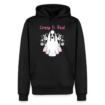Costume d’Halloween Enfants CREEP IT REAL Funny - Sweat à capuche Premium bio Homme - noir - Devant - Nico (187cm)