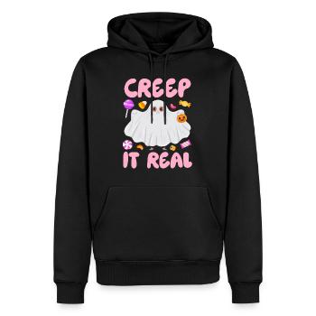 Halloween Party CREEP IT REAL Lustiges Kinder - Männer Premium Bio Hoodie - Schwarz - Vorne - Nico (187cm)