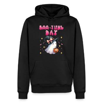 Halloween Fille BOO-TIFUL DAY Drôle de fille - Sweat à capuche Premium bio Homme - noir - Devant - Nico (187cm)