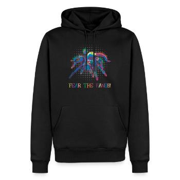 Halloween FEAR THE FANGS Tarantula Halloween - Men’s Premium Organic Hoodie - black - Front - Nico (187cm)