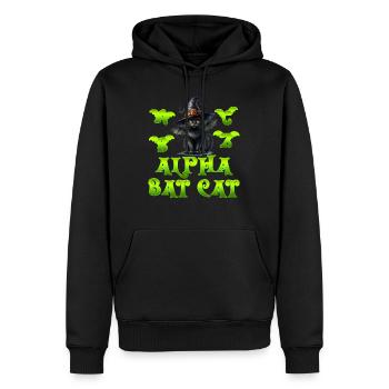 Halloween Kostüm ALPHA BAT CAT Lustiges Alphabet - Männer Premium Bio Hoodie - Schwarz - Vorne - Nico (187cm)