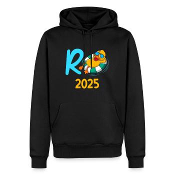 Rente 2025 R-Ente Pensionierung Ruhestand - Männer Premium Bio Hoodie - Schwarz - Vorne - Nico (187cm)
