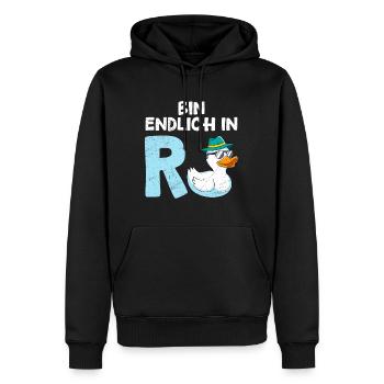 Rentner BIN ENDLICH IN R ENTE Lustiges Renten - Männer Premium Bio Hoodie - Schwarz - Vorne - Nico (187cm)