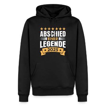 Ruhestand ABSCHIED EINER LEGENDE 2025 Lustiges - Männer Premium Bio Hoodie - Schwarz - Vorne - Nico (187cm)