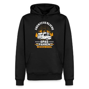 Großvater ABENTEUERLICHE OPAS FAHREN WOHNMOBIL - Männer Premium Bio Hoodie - Schwarz - Vorne - Nico (187cm)