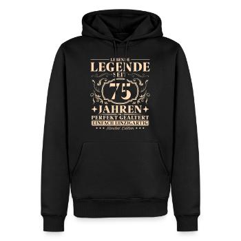 75 Jahre Perfekt Gealtert 75 Geburtstag - Männer Premium Bio Hoodie - Schwarz - Vorne - Nico (187cm)