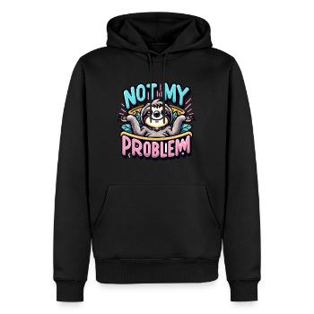 Pas mon problème drôle de conception de paresseux avec - Sweat à capuche Premium bio Homme - noir - Devant - Nico (187cm)
