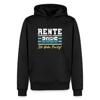 RENTE 2025 ICH HABE FERTIG Lustiges Rentner - Männer Premium Bio Hoodie - Schwarz - Vorne - Nico (187cm)