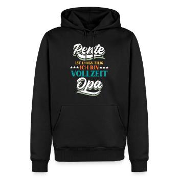 RENTE IST LANGWEILIG ICH BIN VOLLZEIT OPA Lustig - Männer Premium Bio Hoodie - Schwarz - Vorne - Nico (187cm)