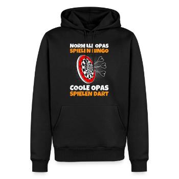 Großvater NORMALE OPAS SPIELEN BINGO COOLE OPAS - Männer Premium Bio Hoodie - Schwarz - Vorne - Nico (187cm)