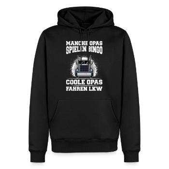 Großvater MANCHE OPAS SPIELEN BINGO COOLE OPAS - Männer Premium Bio Hoodie - Schwarz - Vorne - Nico (187cm)