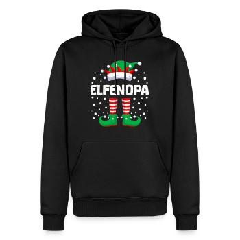 ELFEN OPA Lustiges Großvater Weihnachten Opi - Männer Premium Bio Hoodie - Schwarz - Vorne - Nico (187cm)