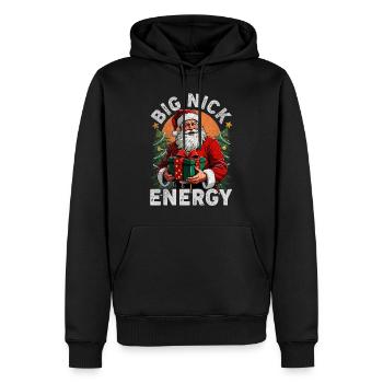 Big Nick Energy Lustiger Weihnachtsmann Weihnachte - Männer Premium Bio Hoodie - Schwarz - Vorne - Nico (187cm)