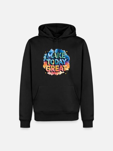 Let's be great today - Men’s Premium Organic Hoodie - black